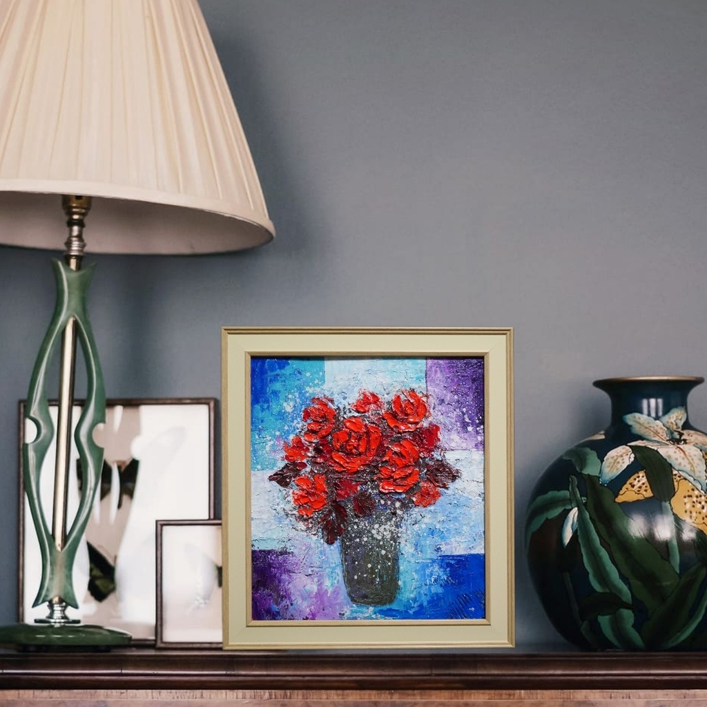 油絵 油彩 油彩画 絵 絵画 【Red rose】