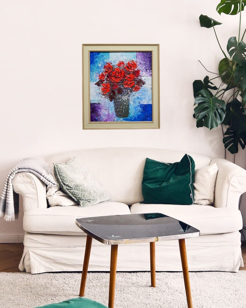 油絵 油彩 油彩画 絵 絵画 【Red rose】