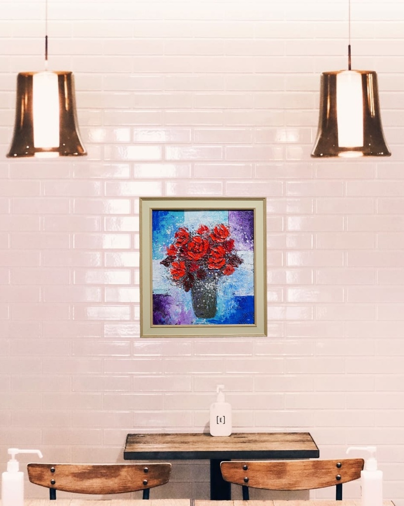 油絵 油彩 油彩画 絵 絵画 【Red rose】