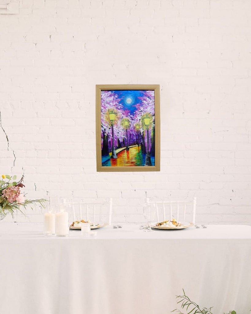 油絵 油彩 油彩画 絵 絵画 【桜のライトアップ】