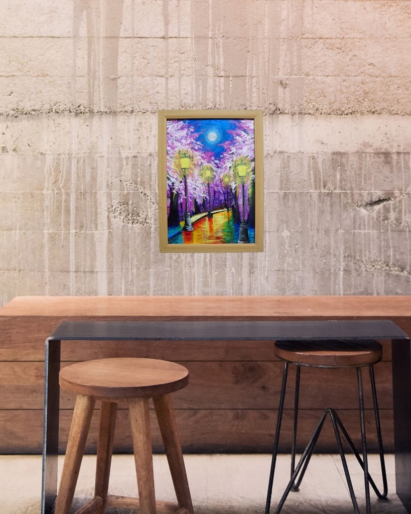 油絵 油彩 油彩画 絵 絵画 【桜のライトアップ】