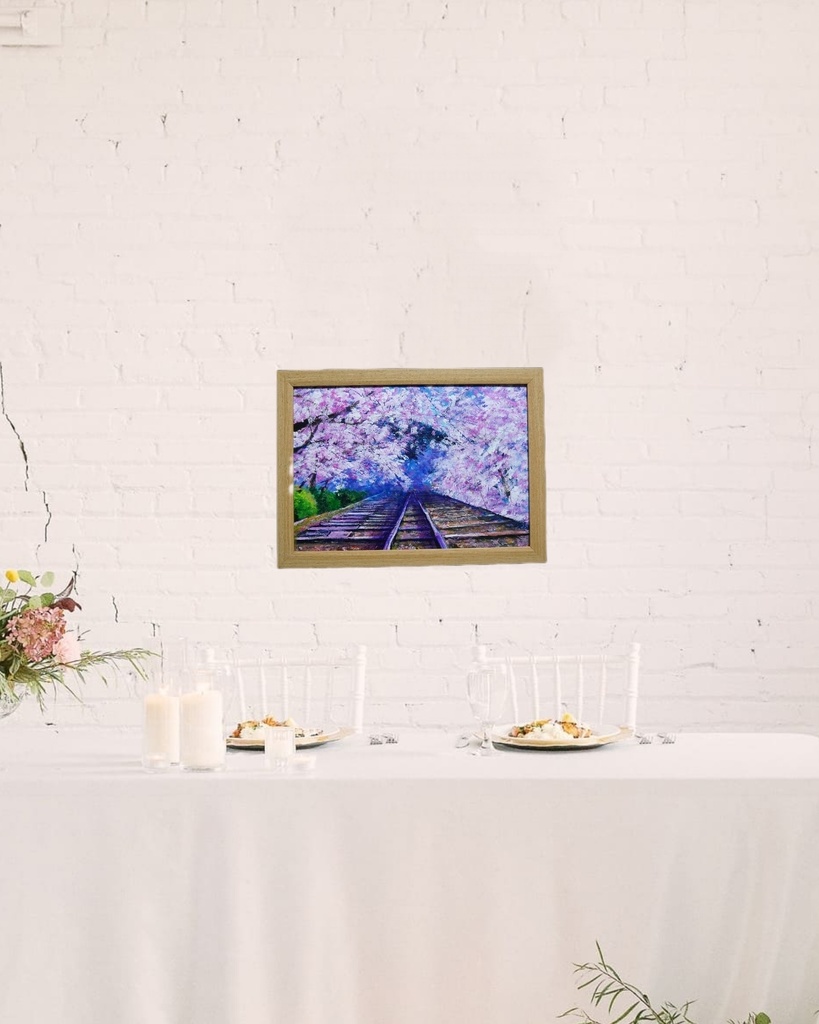 油絵 油彩 油彩画 絵 絵画 【廃線路の桜】