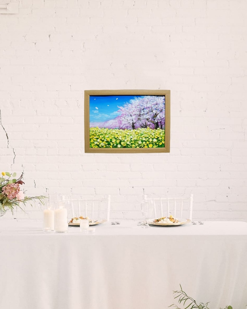 油絵 油彩 油彩画 絵 絵画 【菜の花と桜】