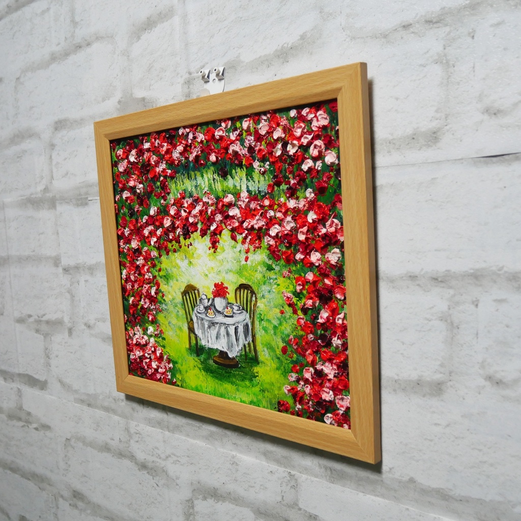 油絵 油彩 油彩画 絵 絵画 【華のお茶会】