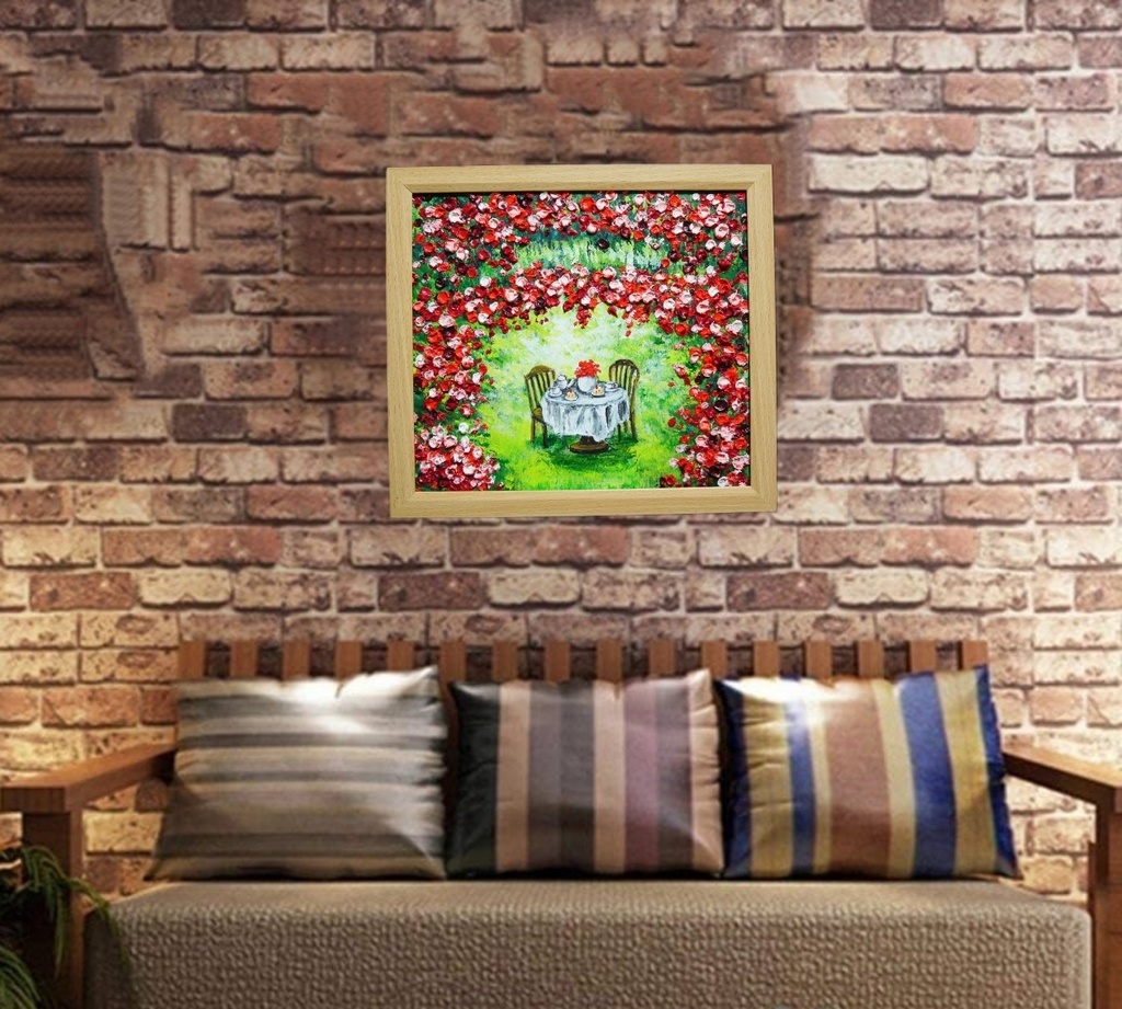 油絵 油彩 油彩画 絵 絵画 【華のお茶会】