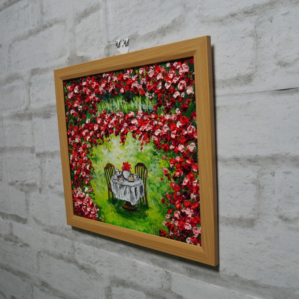 油絵 油彩 油彩画 絵 絵画 【華のお茶会】