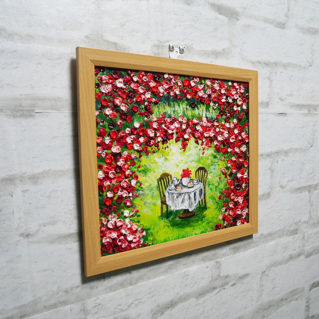 油絵 油彩 油彩画 絵 絵画 【華のお茶会】