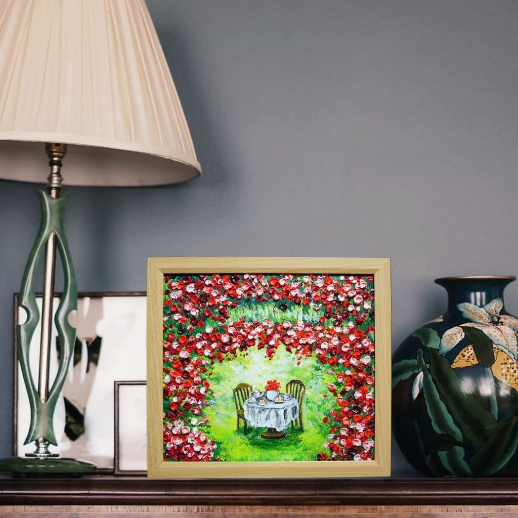 油絵 油彩 油彩画 絵 絵画 【華のお茶会】