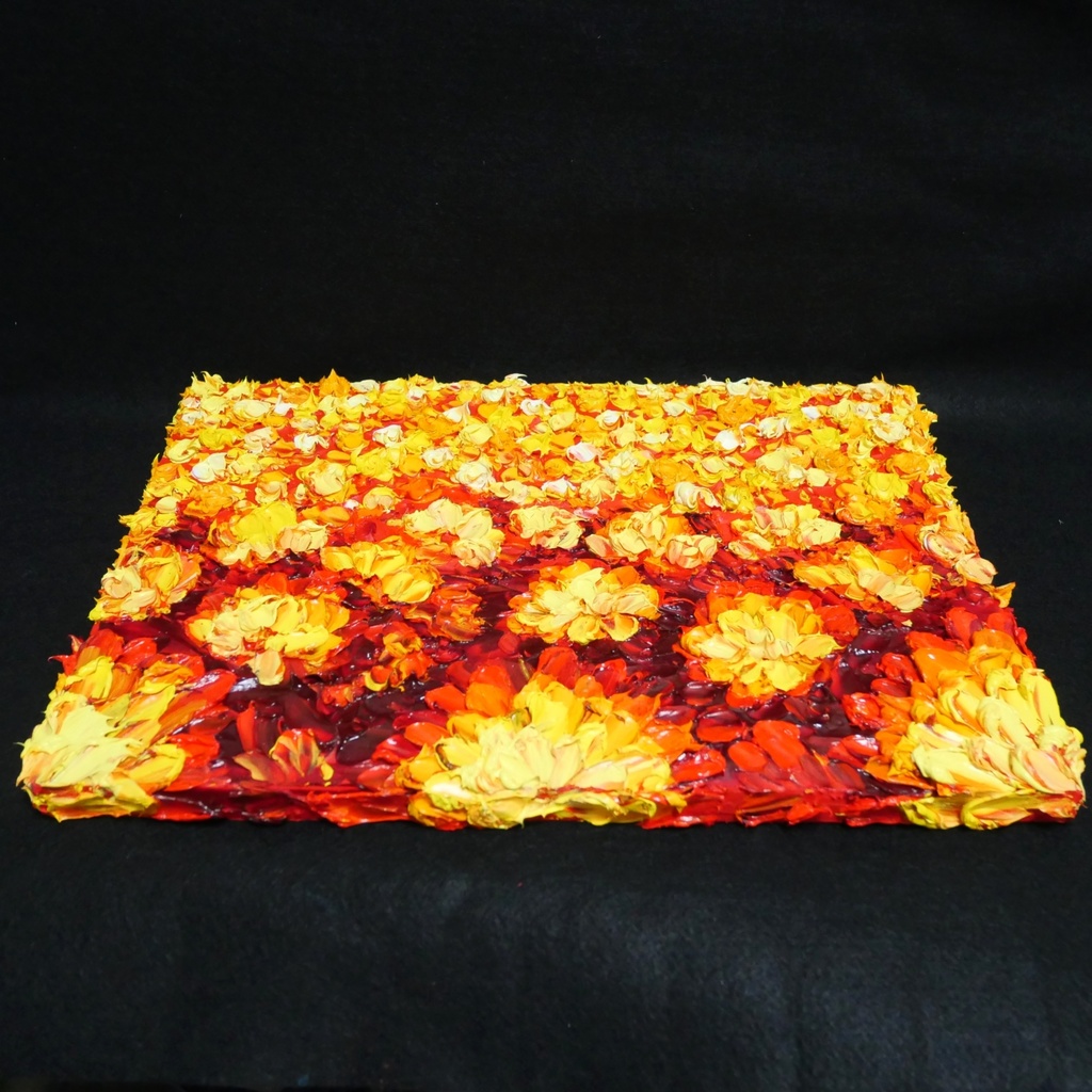 油絵 油彩 油彩画 絵画 絵 【マリーゴールド】