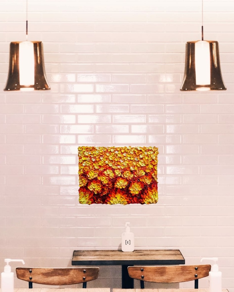 油絵 油彩 油彩画 絵画 絵 【マリーゴールド】