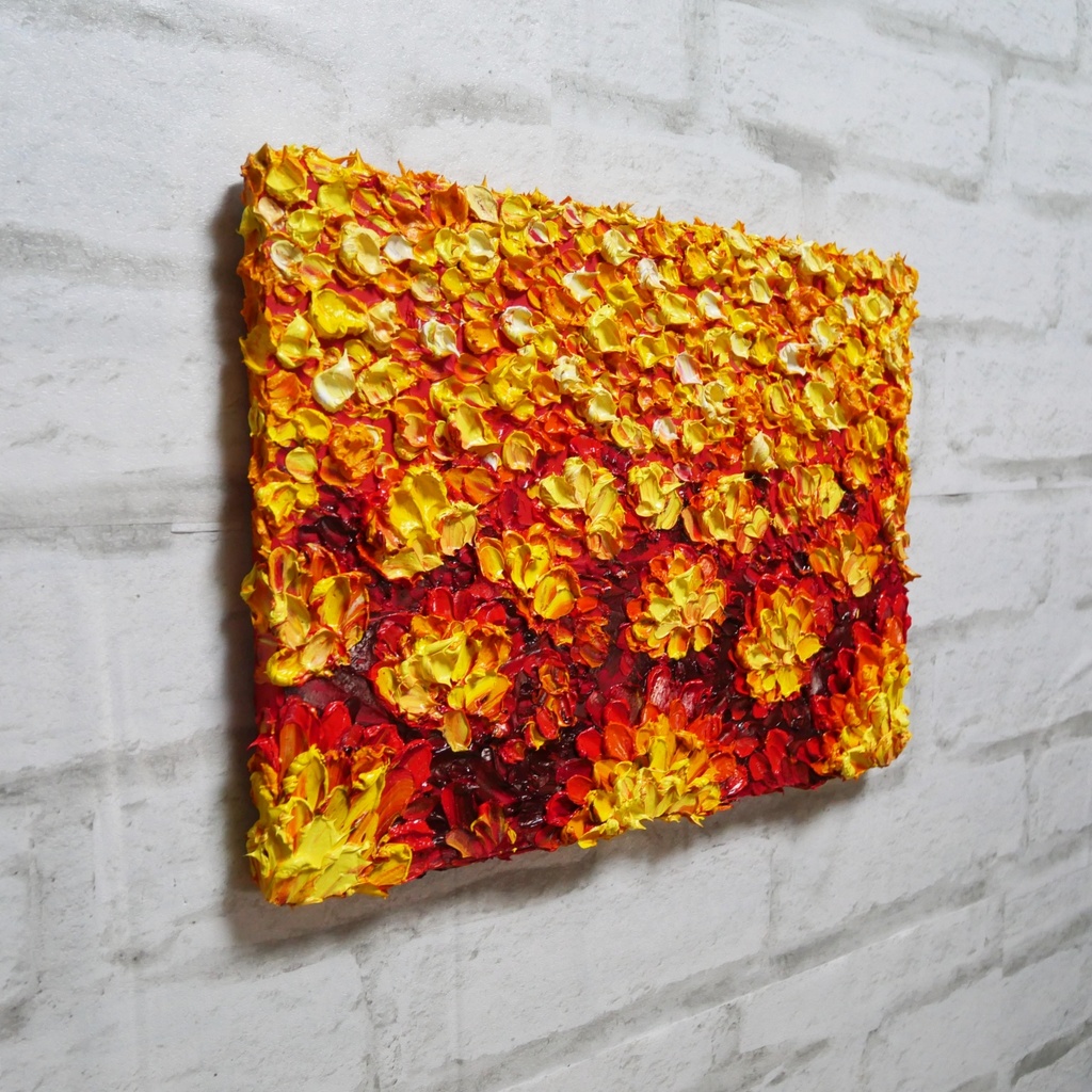 油絵 油彩 油彩画 絵画 絵 【マリーゴールド】