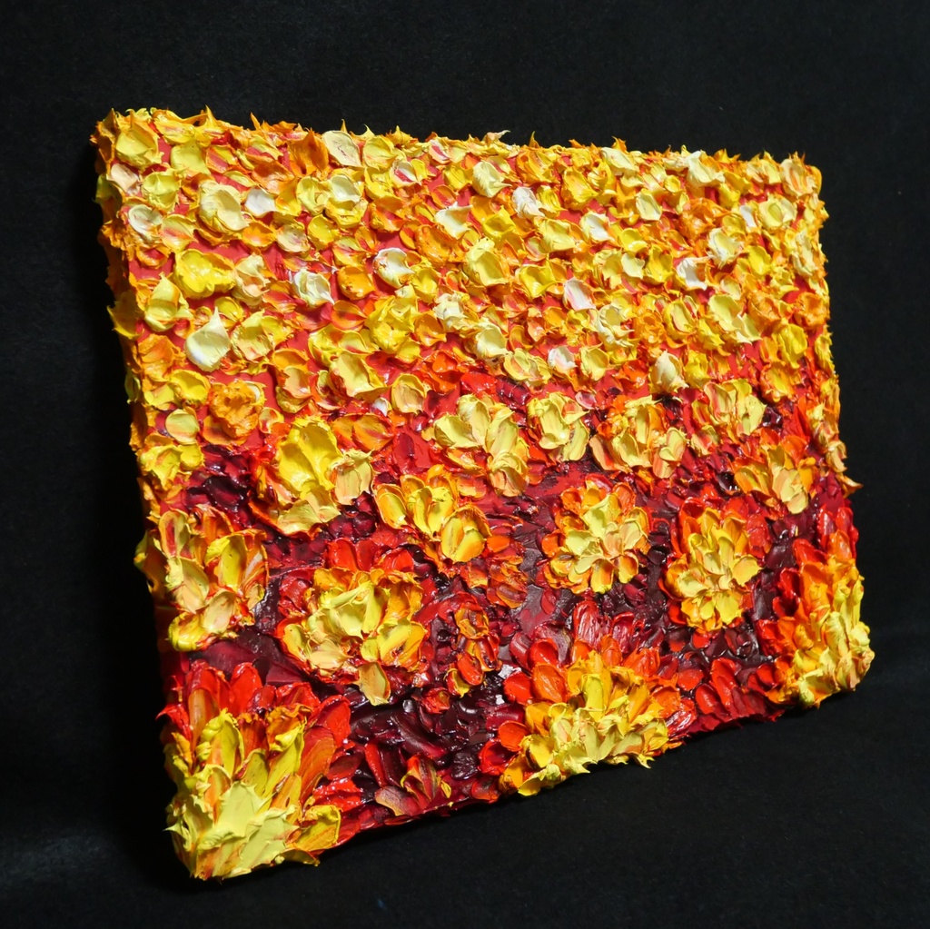 油絵 油彩 油彩画 絵画 絵 【マリーゴールド】