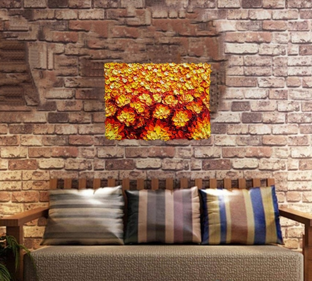 油絵 油彩 油彩画 絵画 絵 【マリーゴールド】