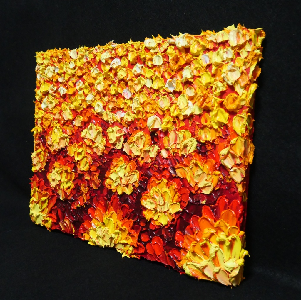 油絵 油彩 油彩画 絵画 絵 【マリーゴールド】