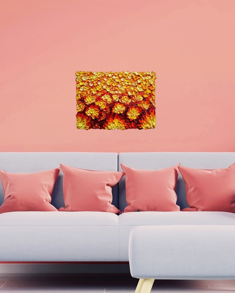 油絵 油彩 油彩画 絵画 絵 【マリーゴールド】