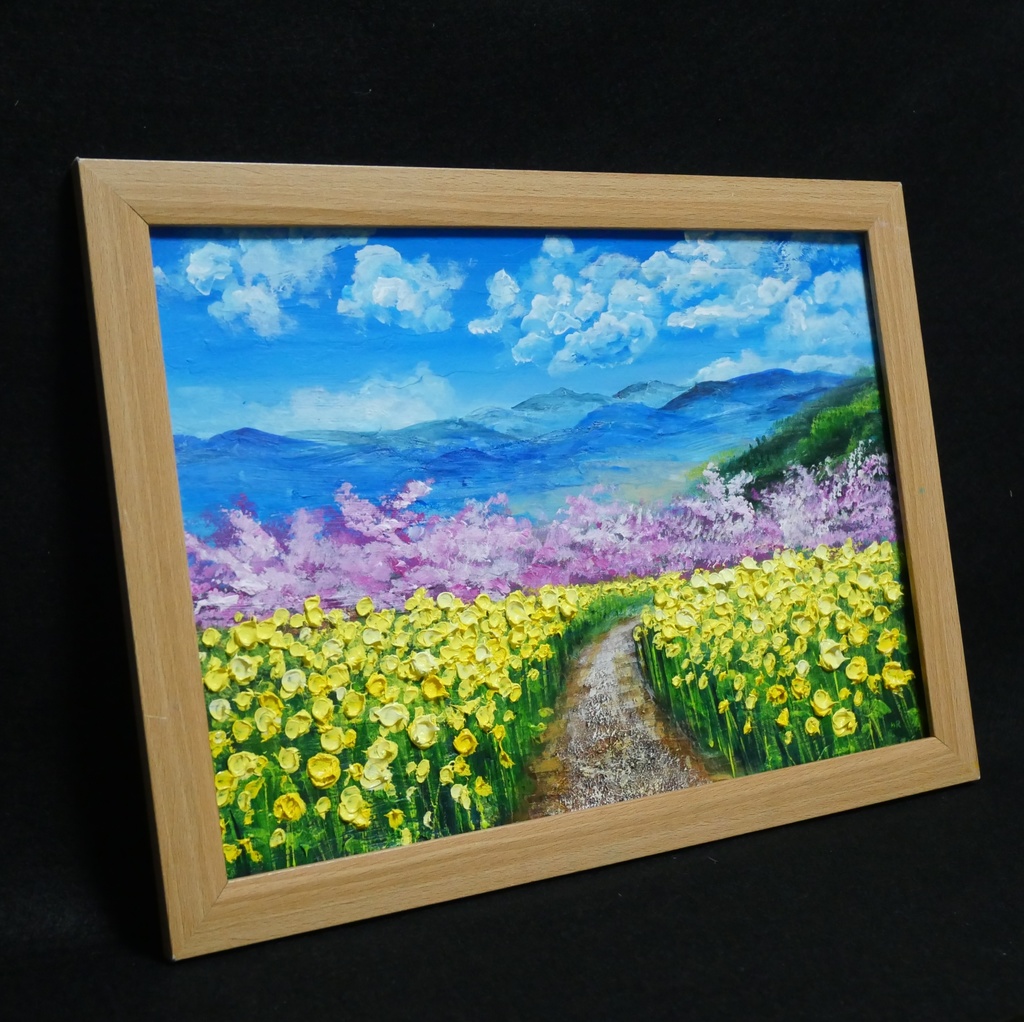 油絵 油彩 油彩画 絵 絵画 【桃源郷春まつり】