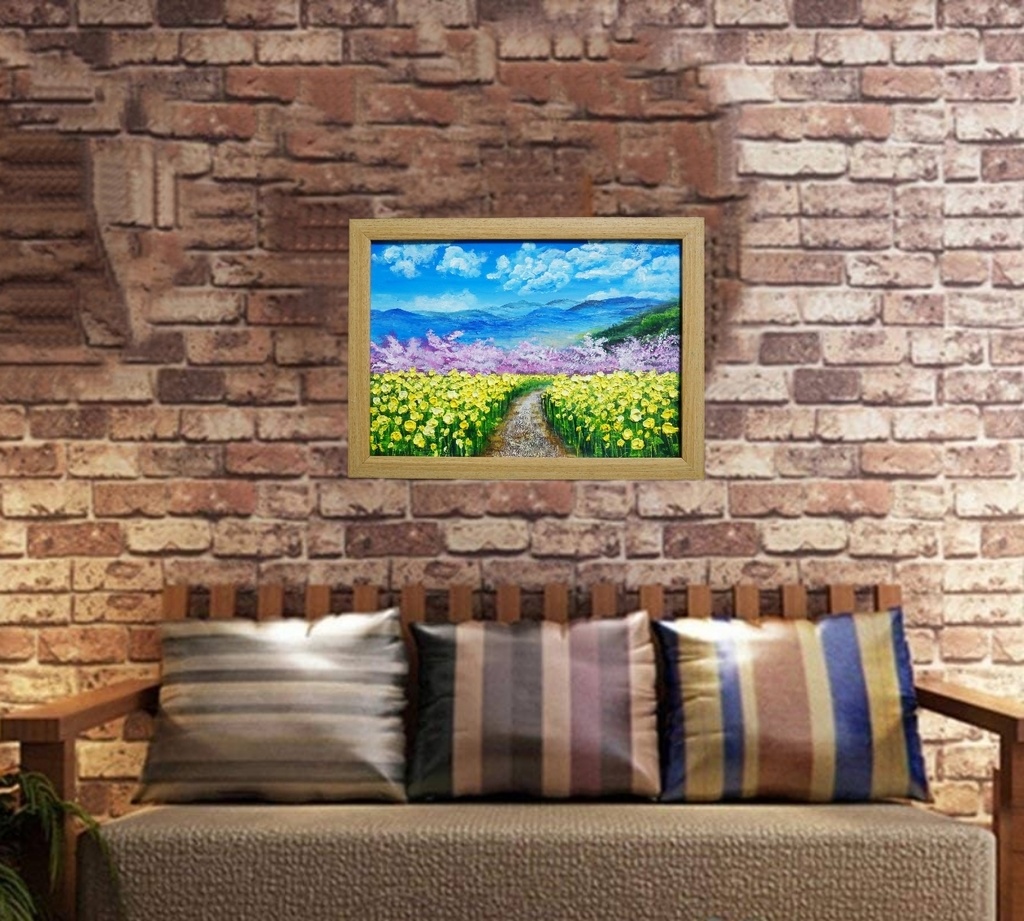 油絵 油彩 油彩画 絵 絵画 【桃源郷春まつり】