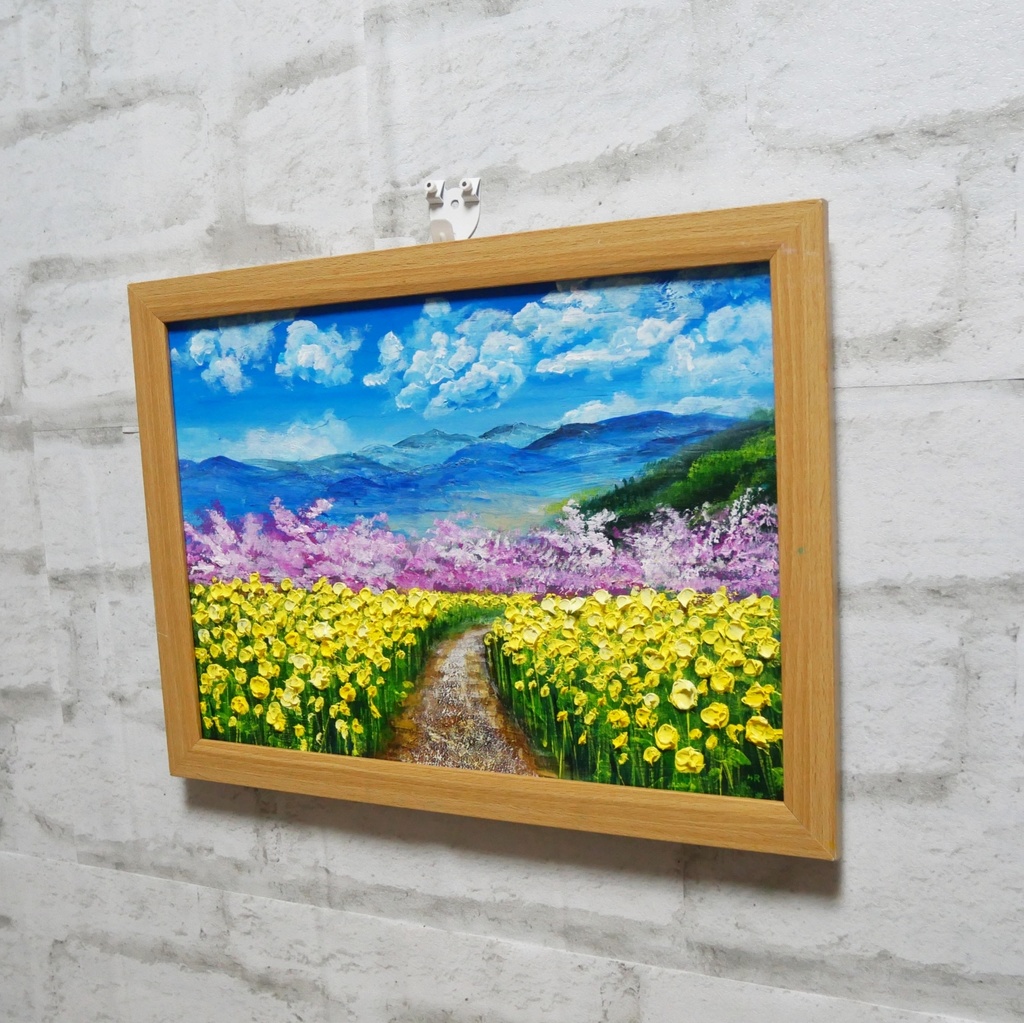 油絵 油彩 油彩画 絵 絵画 【桃源郷春まつり】