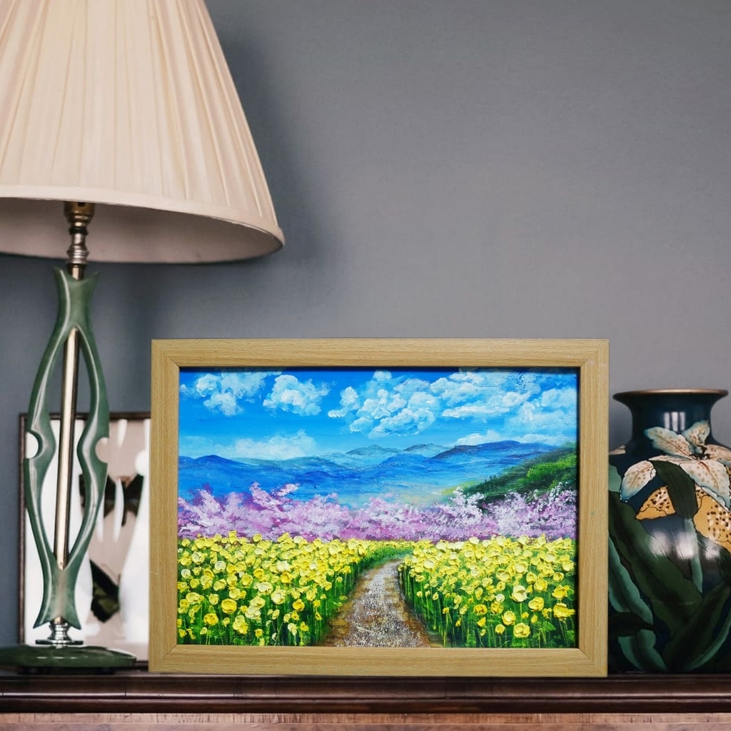 油絵 油彩 油彩画 絵 絵画 【桃源郷春まつり】