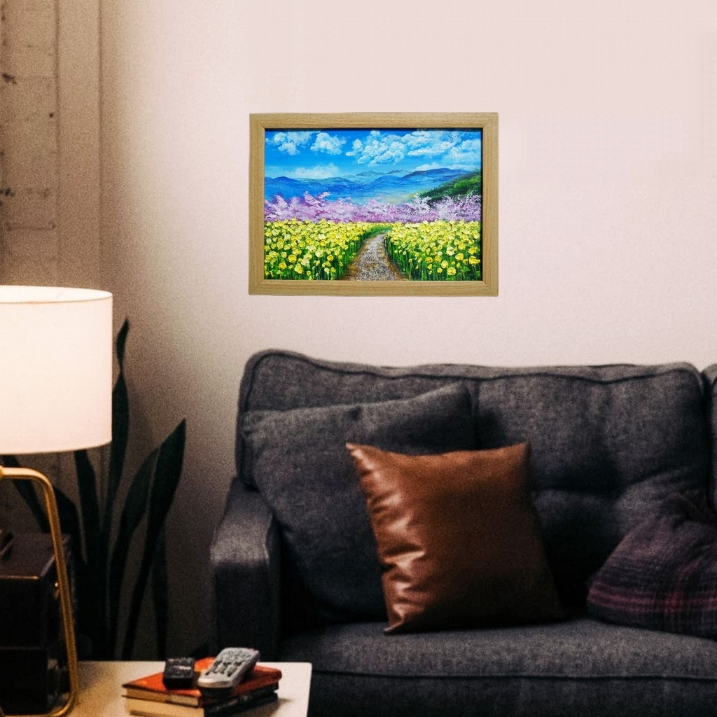 油絵 油彩 油彩画 絵 絵画 【桃源郷春まつり】