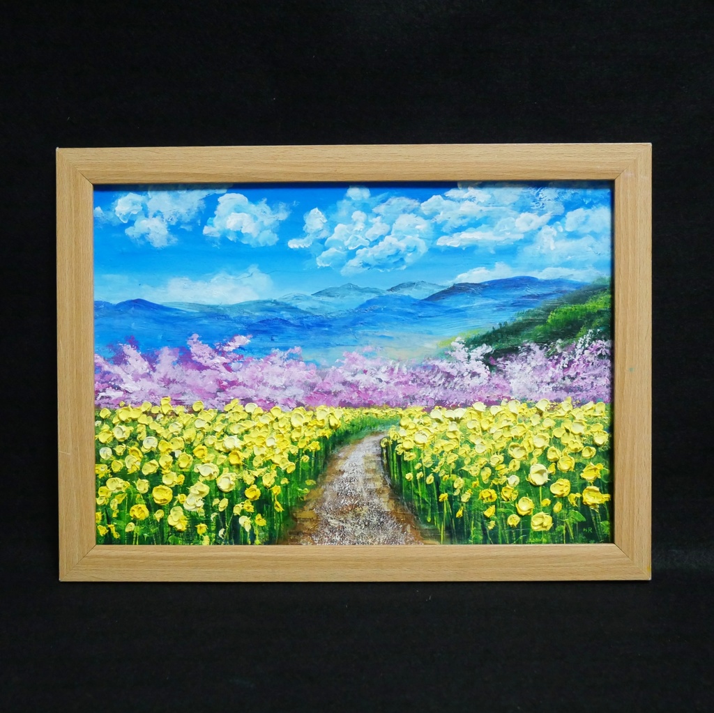 油絵 油彩 油彩画 絵 絵画 【桃源郷春まつり】