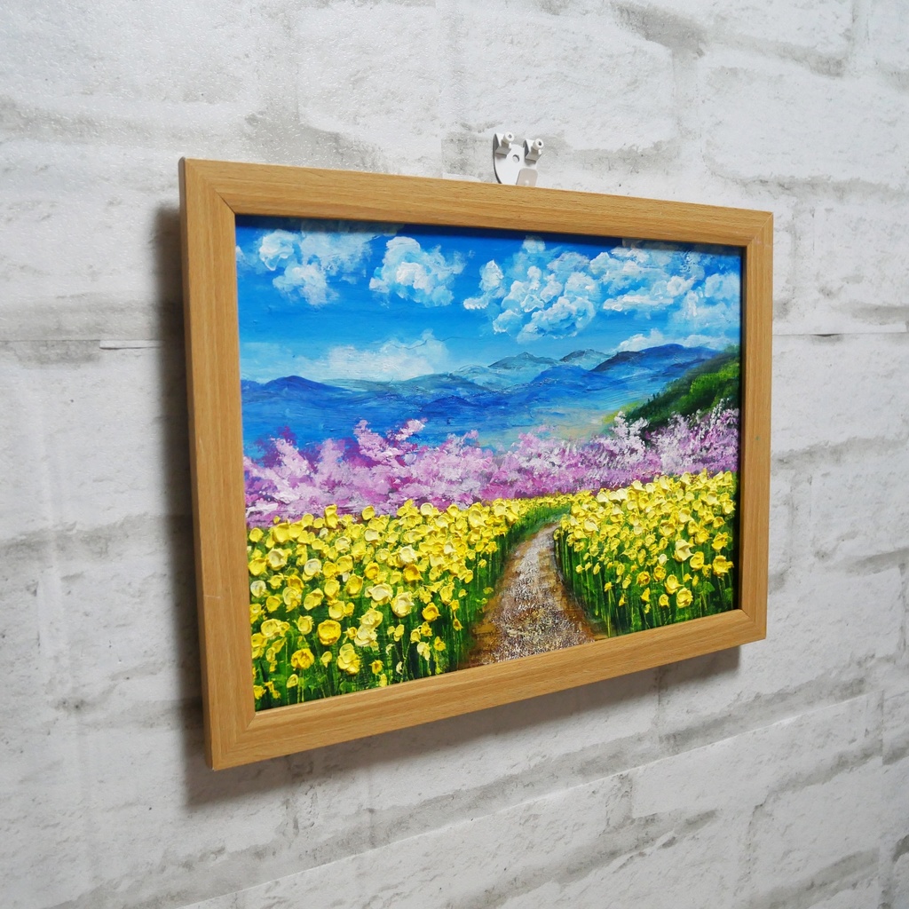 油絵 油彩 油彩画 絵 絵画 【桃源郷春まつり】