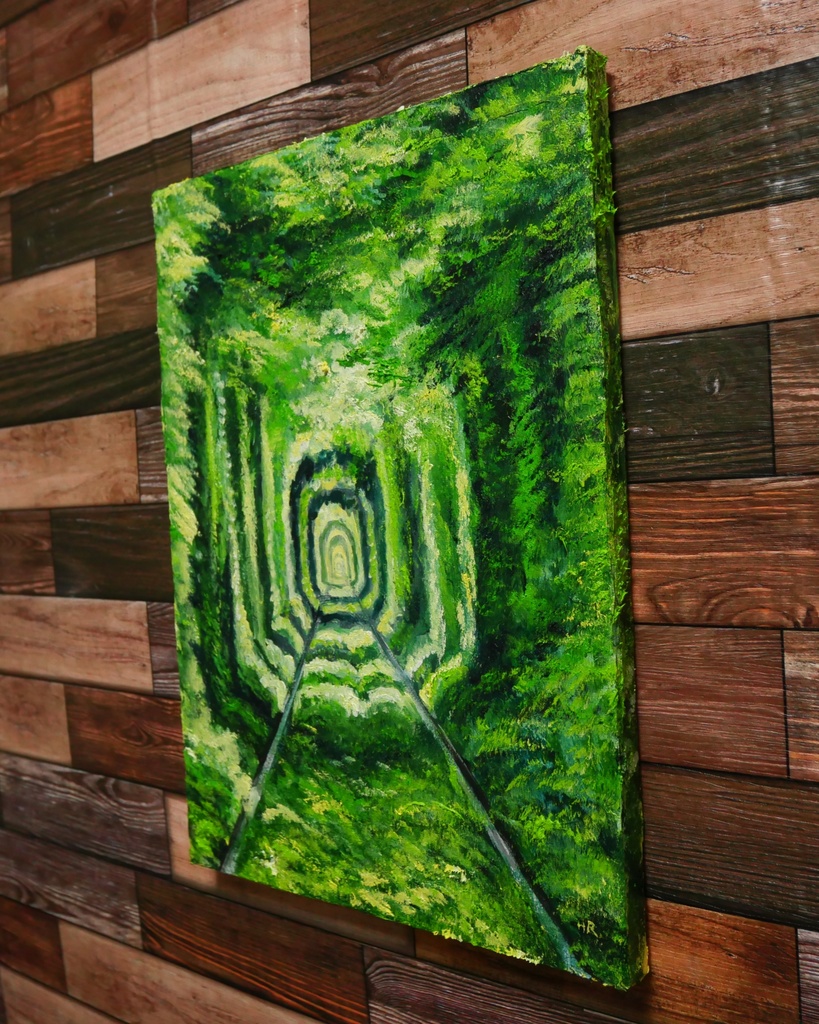 油絵 油彩 油彩画 絵 絵画 【愛のトンネル】