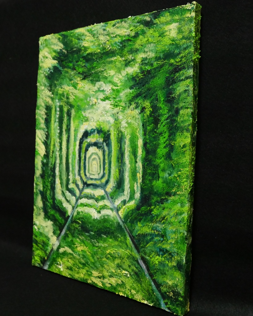 油絵 油彩 油彩画 絵 絵画 【愛のトンネル】