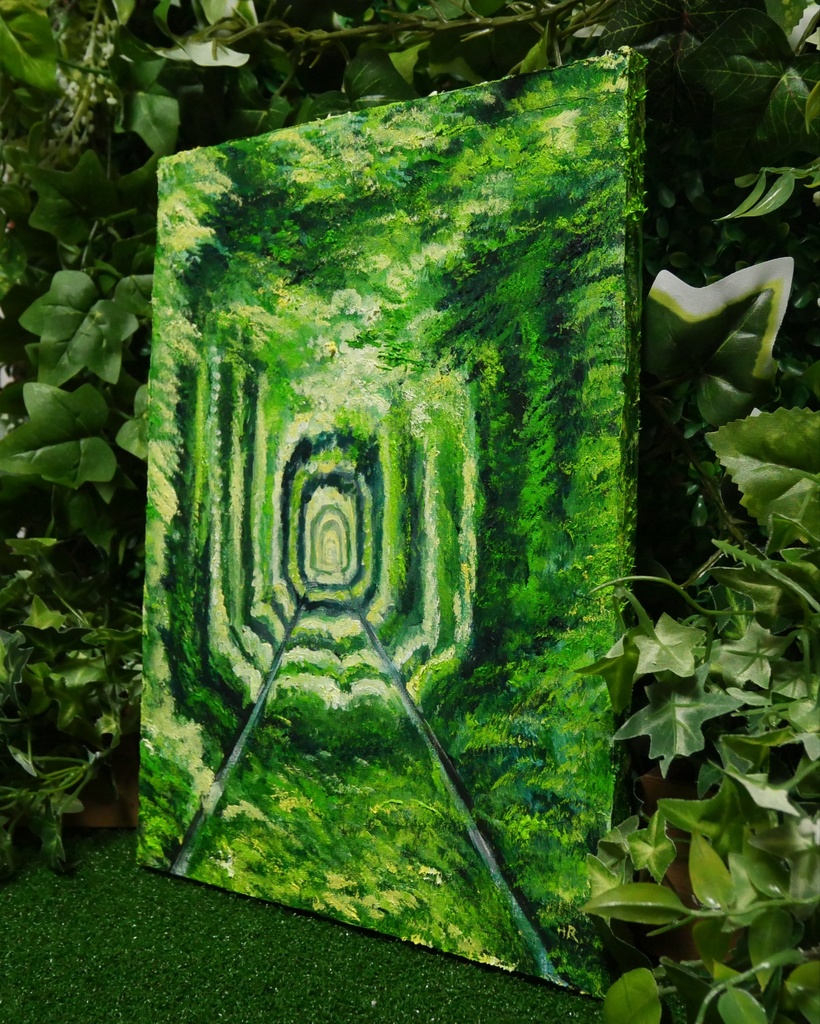 油絵 油彩 油彩画 絵 絵画 【愛のトンネル】