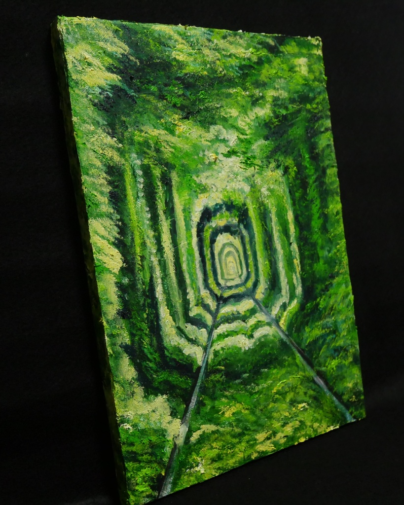 油絵 油彩 油彩画 絵 絵画 【愛のトンネル】