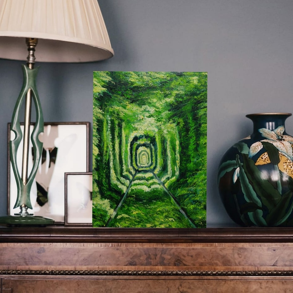 油絵 油彩 油彩画 絵 絵画 【愛のトンネル】