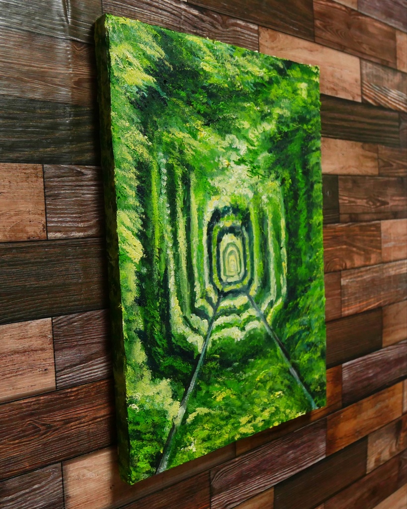 油絵 油彩 油彩画 絵 絵画 【愛のトンネル】