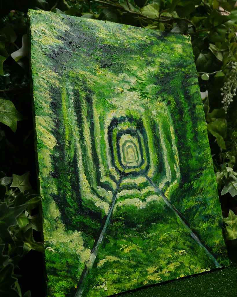 油絵 油彩 油彩画 絵 絵画 【愛のトンネル】
