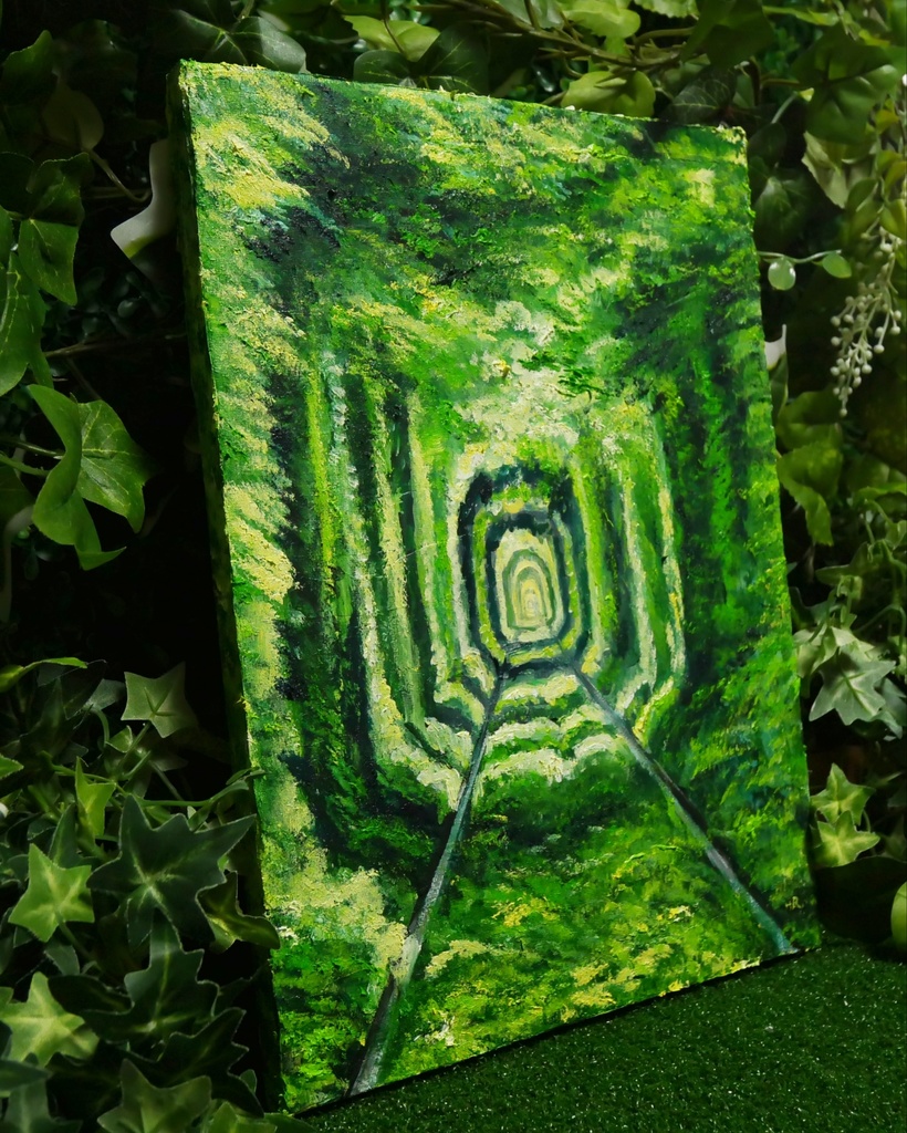 油絵 油彩 油彩画 絵 絵画 【愛のトンネル】