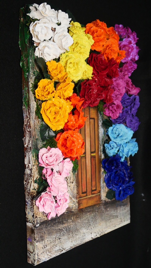 油絵 油彩 油彩画 絵 絵画 【rose door】