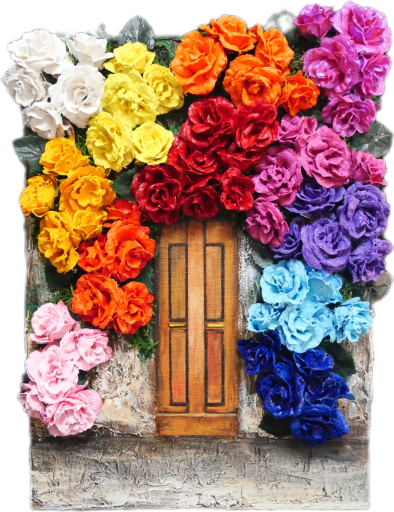 油絵 油彩 油彩画 絵 絵画 【rose door】