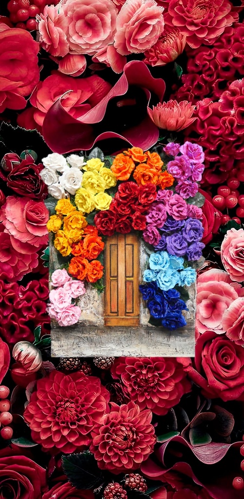 油絵 油彩 油彩画 絵 絵画 【rose door】