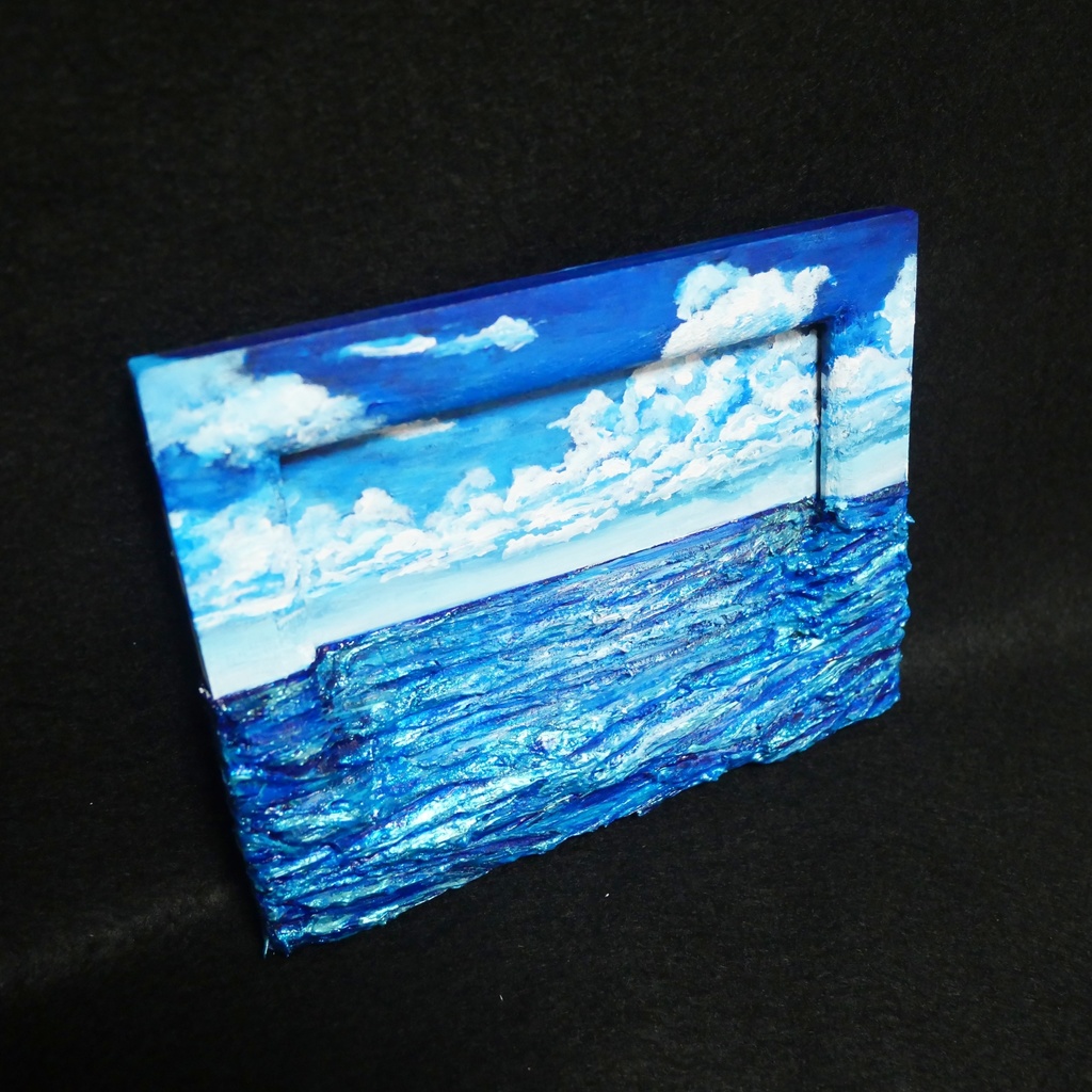 油絵 油彩 油彩画 絵 絵画 ミニ絵画【海 】