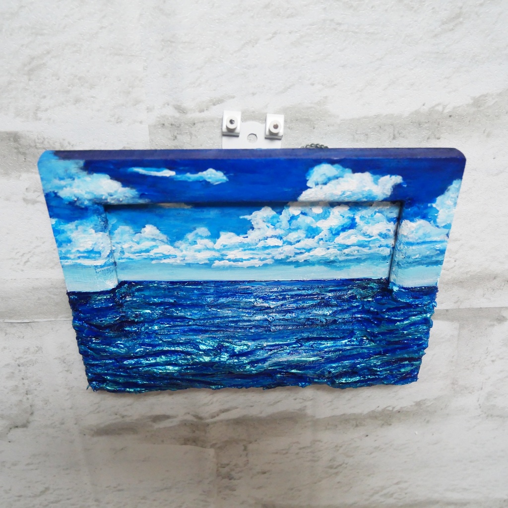 油絵 油彩 油彩画 絵 絵画 ミニ絵画【海 】