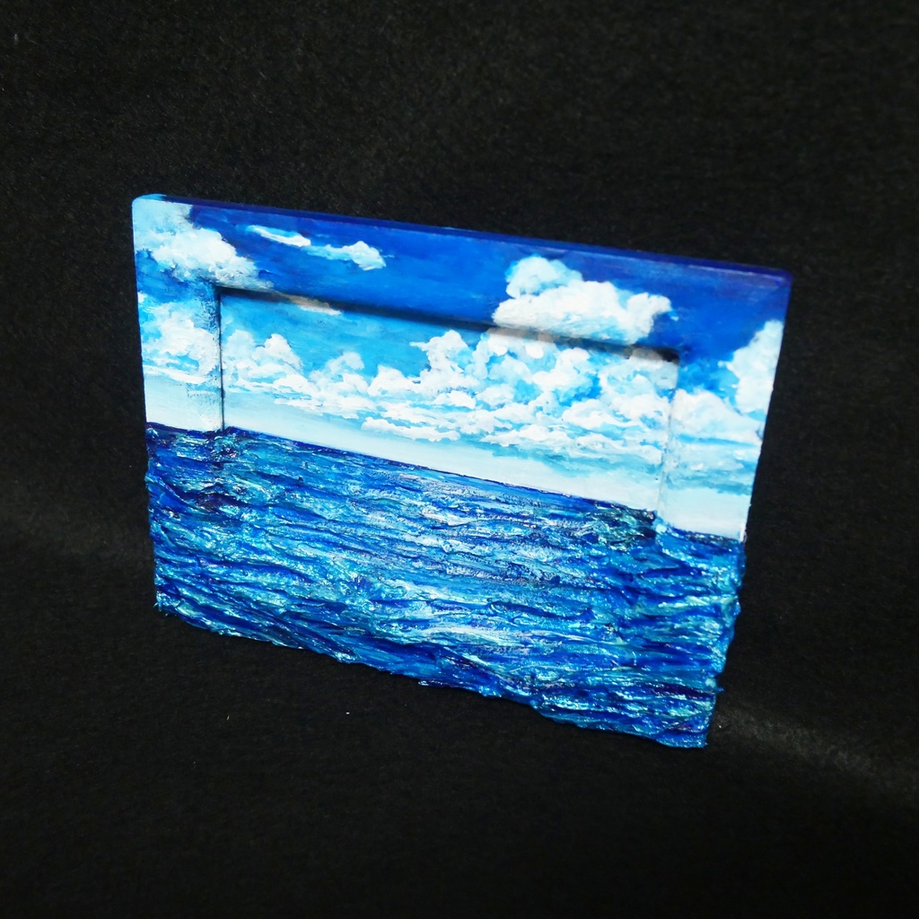 油絵 油彩 油彩画 絵 絵画 ミニ絵画【海 】
