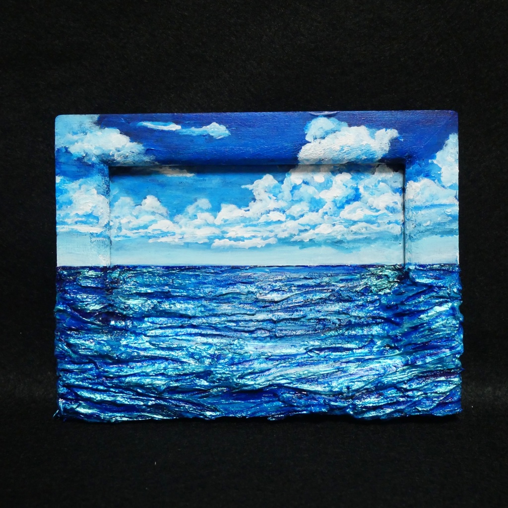 油絵 油彩 油彩画 絵 絵画 ミニ絵画【海 】