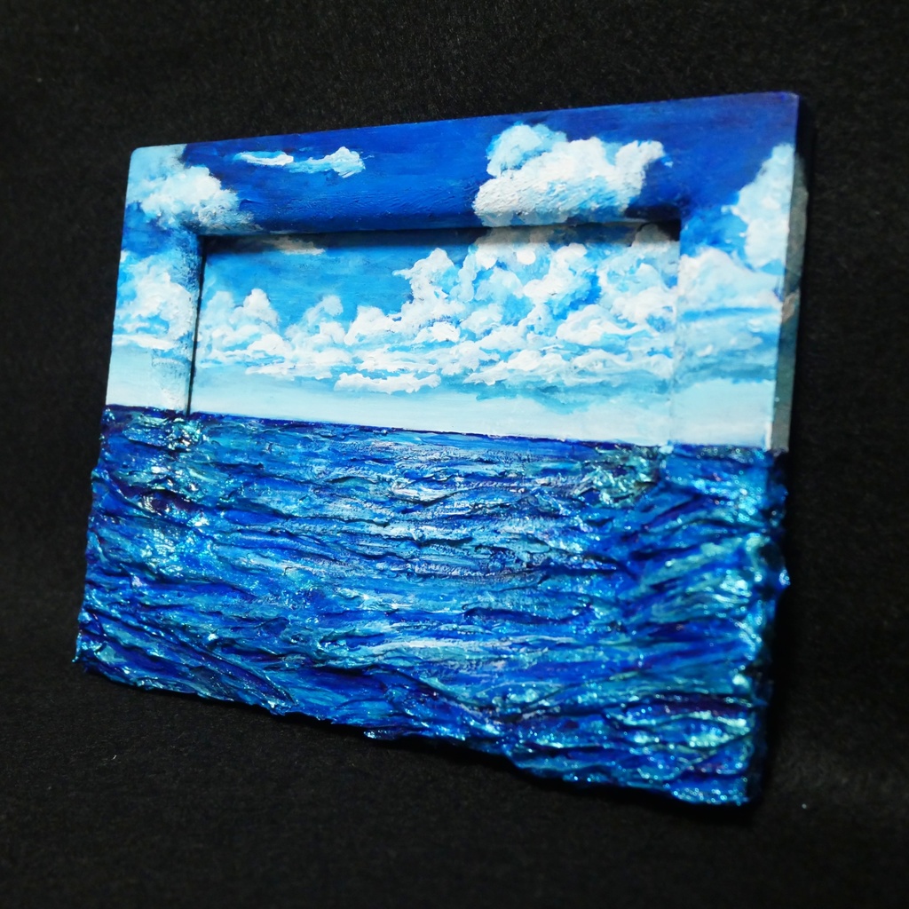 油絵 油彩 油彩画 絵 絵画 ミニ絵画【海 】