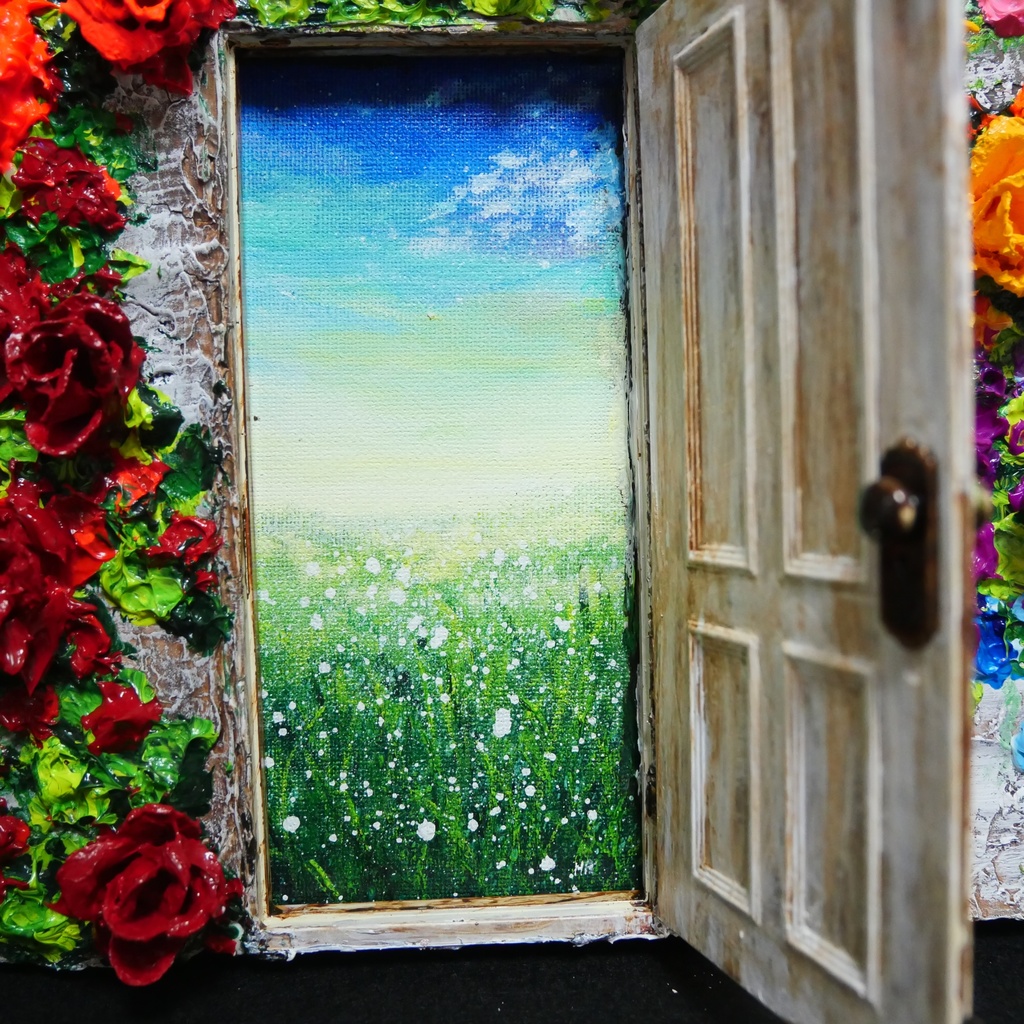 油絵 油彩 油彩画 絵 絵画 【扉の先】