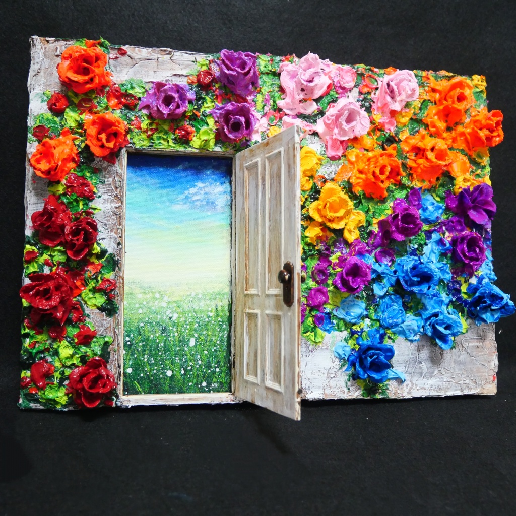 油絵 油彩 油彩画 絵 絵画 【扉の先】