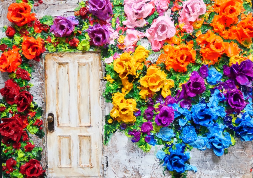 油絵 油彩 油彩画 絵 絵画 【扉の先】