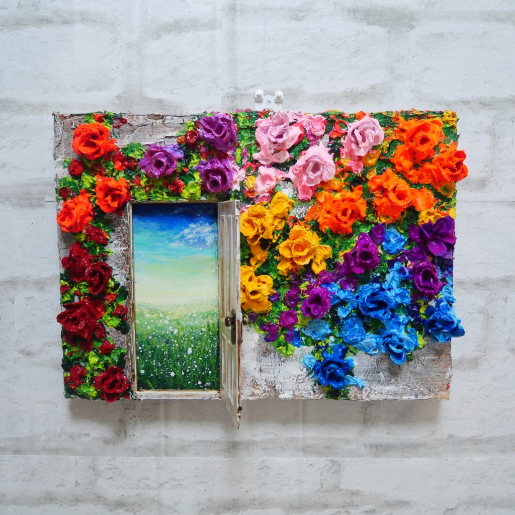 油絵 油彩 油彩画 絵 絵画 【扉の先】