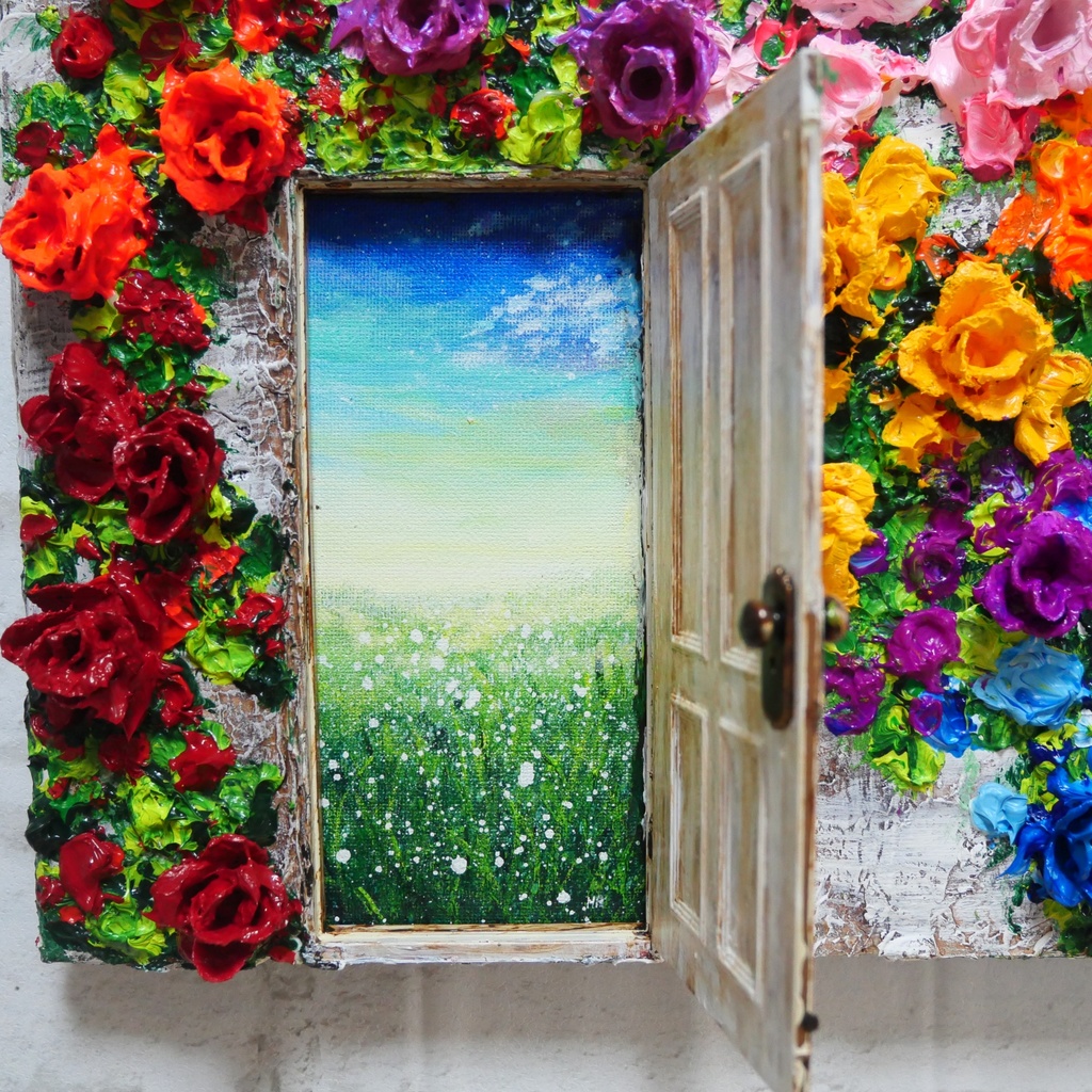 油絵 油彩 油彩画 絵 絵画 【扉の先】