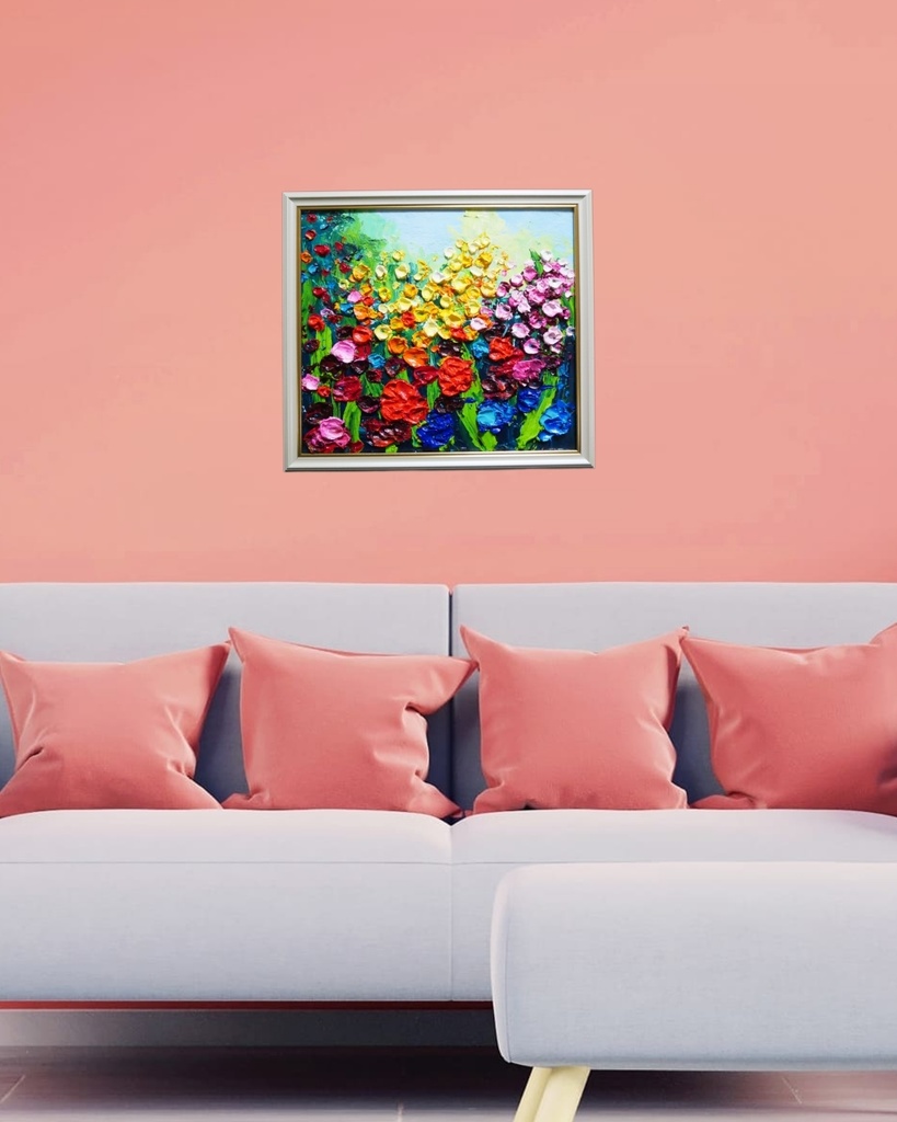 油絵 油彩 油彩画 絵 絵画 【colorful flower garden 】