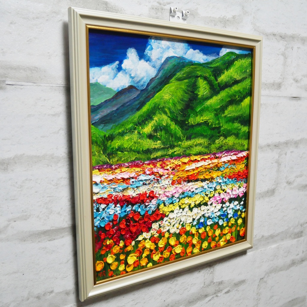 油絵 油彩 油彩画 絵 絵画 【flower park 】