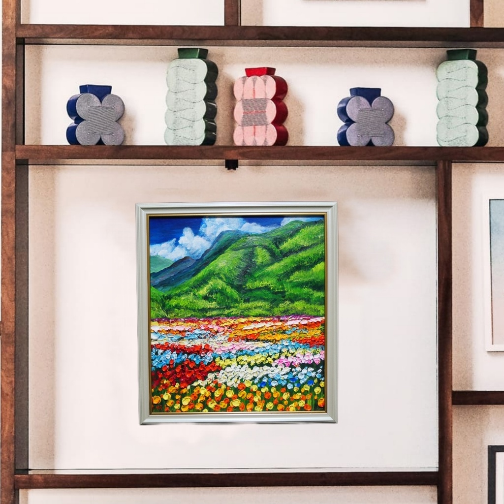 油絵 油彩 油彩画 絵 絵画 【flower park 】